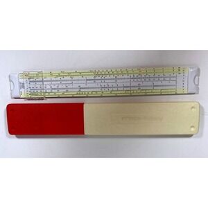 Vintage Aristo Scholar Nr 0903 Slide Rule with Case Germany Charvoz DBGM White